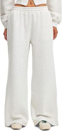 Cotton On Womens Active Fleece Wide Leg Sweatpant in Light Grey Marle at Nordstrom, Size Medium