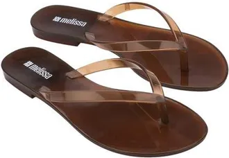 Melissa Harmonic Jelly Flip Flop in Clear Brown at Nordstrom, Size 10