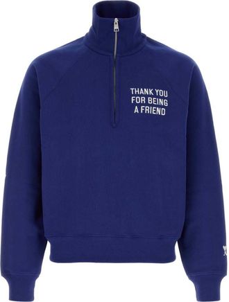 Ami Blue Half Zip Sweatshirt