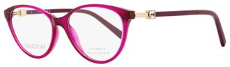 Swarovski SK5415 Crystal-Accented Oval Eyeglasses - Pink