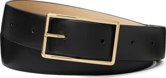 Tory Burch Gigi Leather Belt in Black /Gold at Nordstrom, Size Medium