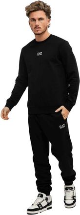 Emporio Armani Core Identity Cotton-Blend Trainingspak - Heren - Trainingspakken - Zwart - XS - Katoen - Fitness