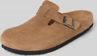 Birkenstock Hausschuhe aus Leder Modell BOSTON in Camel, Gr&ouml;&szlig;e 45