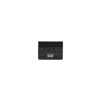 Dolce & Gabbana Wallets & Cardholders, male, Black, Size: ONE SIZE Portacarte in jacquard spalmato