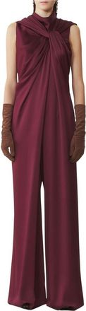 Lanvin Long Jumpsuit In Satin in Bacchus at Nordstrom, Size 38 Eu