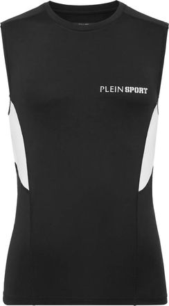Plein Sport logo-print tank top - men - Spandex/Elastane/Polyester - S - Black