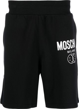 Moschino x Smiley cotton jersey shorts - men - Cotton - 46 - Black