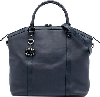 Gucci Pre-owned Gucci Large Leather Charm Dome Satchel 339551 493075