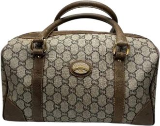 Gucci Pre-owned Handbags, female, Brown, Size: ONE SIZE Pre-owned Vintage Leather Handbag