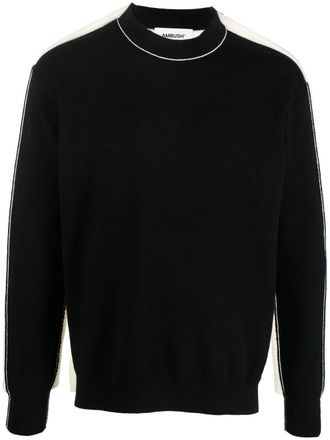 AMBUSH colour-block crew-neck jumper - Black