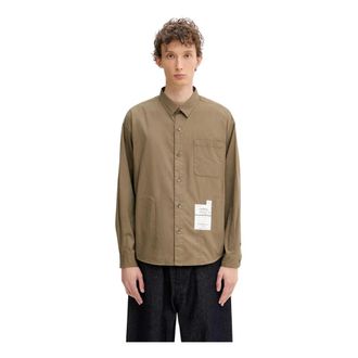 Neighborhood Camisa Lisa Manga Larga - Shirts - Hombre - Marr&oacute;n - M