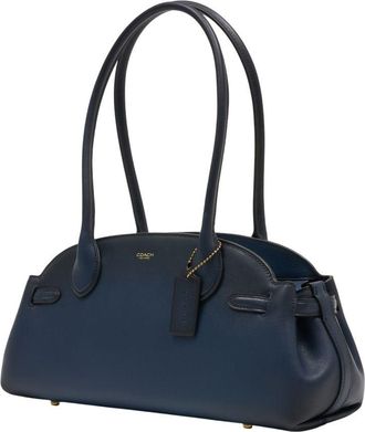 Coach Womens Empire Shoulder Bag Navy Calfskin