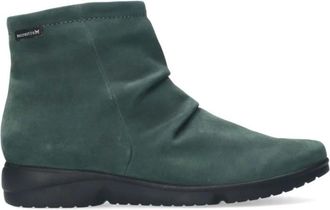 Mephisto Groene enkellaars met rits - Dames - Enkellaarsjes - Groen - 36 EU - Schoenen