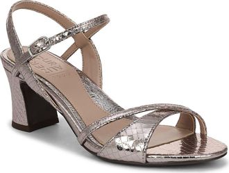 Naturalizer Trey Ankle Strap Sandal in Pewter at Nordstrom, Size 6.5