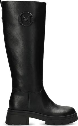 Mexx logo plaque boots - Nero