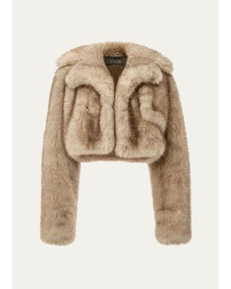 Toccin Bellamy Cropped Faux Fur Coat