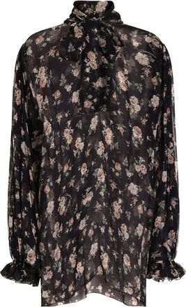 Dolce & Gabbana Oberteil mit Vintage Rose-Print