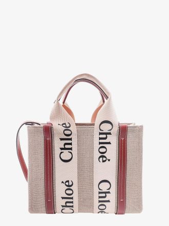 Chlo&eacute; Borsa a mano Woody in lino - CHLOE - gender_Woman