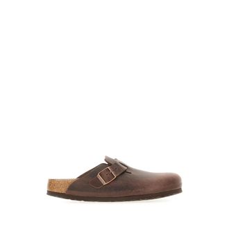 Birkenstock Boston Soft Footbed Smalle Pasvorm - Dames - Slip ons - Bruin - 39 EU - Leer - Schoenen