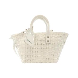 Balenciaga Pre-owned Handbags, female, White, Size: ONE SIZE Pre-owned Bistro Patent Leather Shoulder Bag