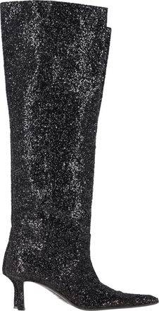 Alexander Wang Alexander Wang Pre-owned Womens Viola Slouch Knee-High Boots in Black Glitter - Size EU 39