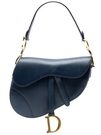 Dior 2018 Smooth Calfskin Saddle Bag shoulder bag - Blu