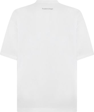 Balenciaga Mens T-Shirt White Cotton T-Shirts And Polos