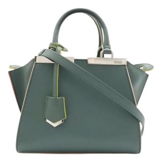 Fendi Pre-owned Vintage Schoudertas - Dames - Pre-owned - Groen - Maat: ONE Size Leer