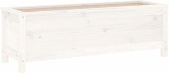 vidaXL Vidaxl - Arriate Elevado De Jard&iacute;n Madera De Pino Blanco 119,5x40x39 Cm