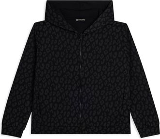 Freddy Felpa donna leopardata con zip e cappuccio