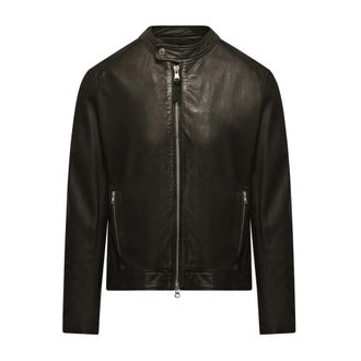 Bomboogie Leather Jackets, male, Brown, Size: XL Leather Jacket