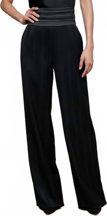 L'agence Minerva Cummerbund Trouser In Black Shadow Stripe