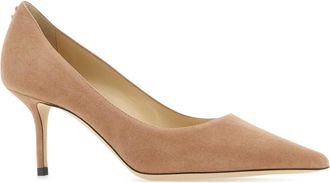 Jimmy Choo London Womens Love Pump Beige Leather Salpa Plastic