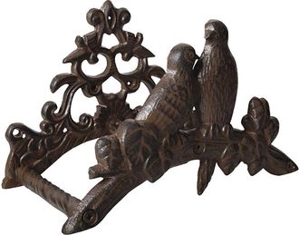 Esschert Design Soporte De Hierro Fundido Para Manguera De Jard&iacute;n Con Forma De P&aacute;jaro