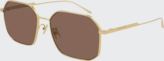 Bottega Veneta Geometric Metal Sunglasses