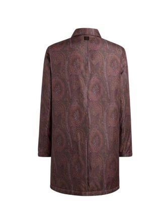 Etro Paisley Print Polyester Jacket - Brown