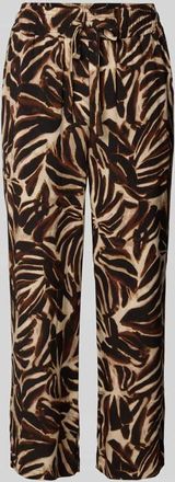 Soyaconcept Caprihose aus Viskose mit elastischem Bund Modell ROKSANA in Dunkelbraun, Größe XL