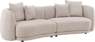 VE DESIGN Grosses 3-Sitzer Design Sofa Cielo Bouclé Beige