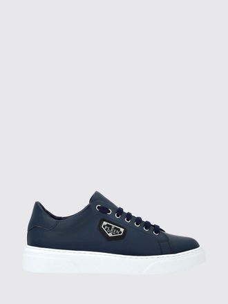 Philipp Plein Smooth Leather Low-Top Sneakers with Applied Side Logo