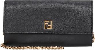 Fendi Continental Pouch met schouderband - Dames - Accessoires - Zwart - Maat: ONE Size Zijde