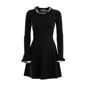 Valentino Garavani Dames, Jurken, Zwart, Maat: M Viscose