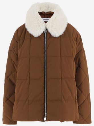 Ienki Ienki Giubbotto Imbottito In Misto Cotone Con Collo In Shearling
