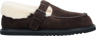 Estro & Luminara Schoenen, Dames, Bruin, 40 EU, Velours Winterloafers