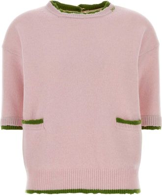 Marni Pastel Pink Wool Blend Sweater