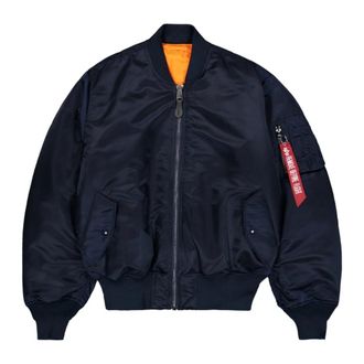 Alpha Industries Omkeerbare Bomberjas Ma-1 Stijl - Heren - Bomber jackets - Blauw - 2XL - Nylon - Jassen