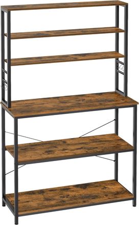 Vasagle Estanter&iacute;a de cocina de 40 x 100 x 167 cm de color marr&oacute;n y negro