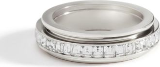 Mint & Lily Crystal Statement Spinning Fidget Ring in 18K Rose Gold Plated at Nordstrom, Size 10