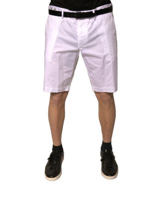Dolce & Gabbana White Chinos Cotton Stretch Casual Mens Shorts