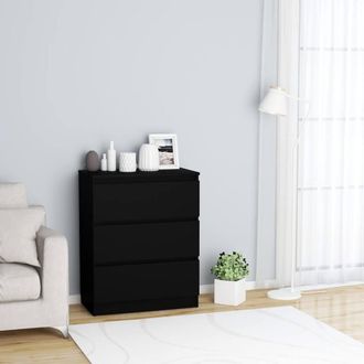 Berkfield Home Sideboard Black 60x35x76 cm Engineered Wood | Size: 60 x 35 x 76 cm