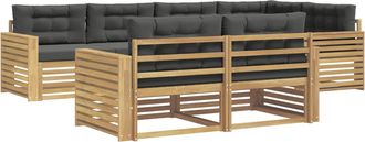 vidaXL Conjunto De Sof&aacute;s De Exterior 7 Uds. Blanco Y Antracita Vidaxl